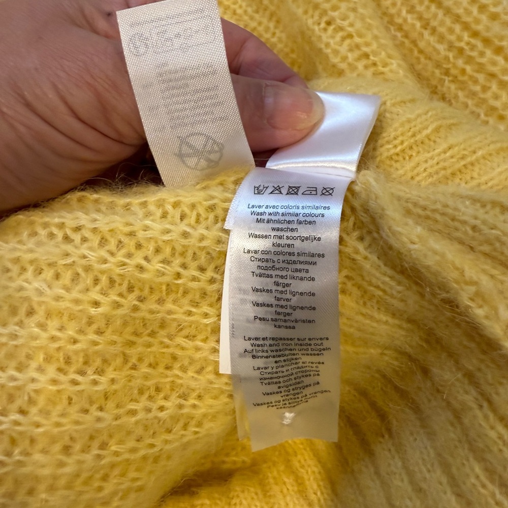 Yellow Women's Cardigan Sweater - Picture 6 of 7